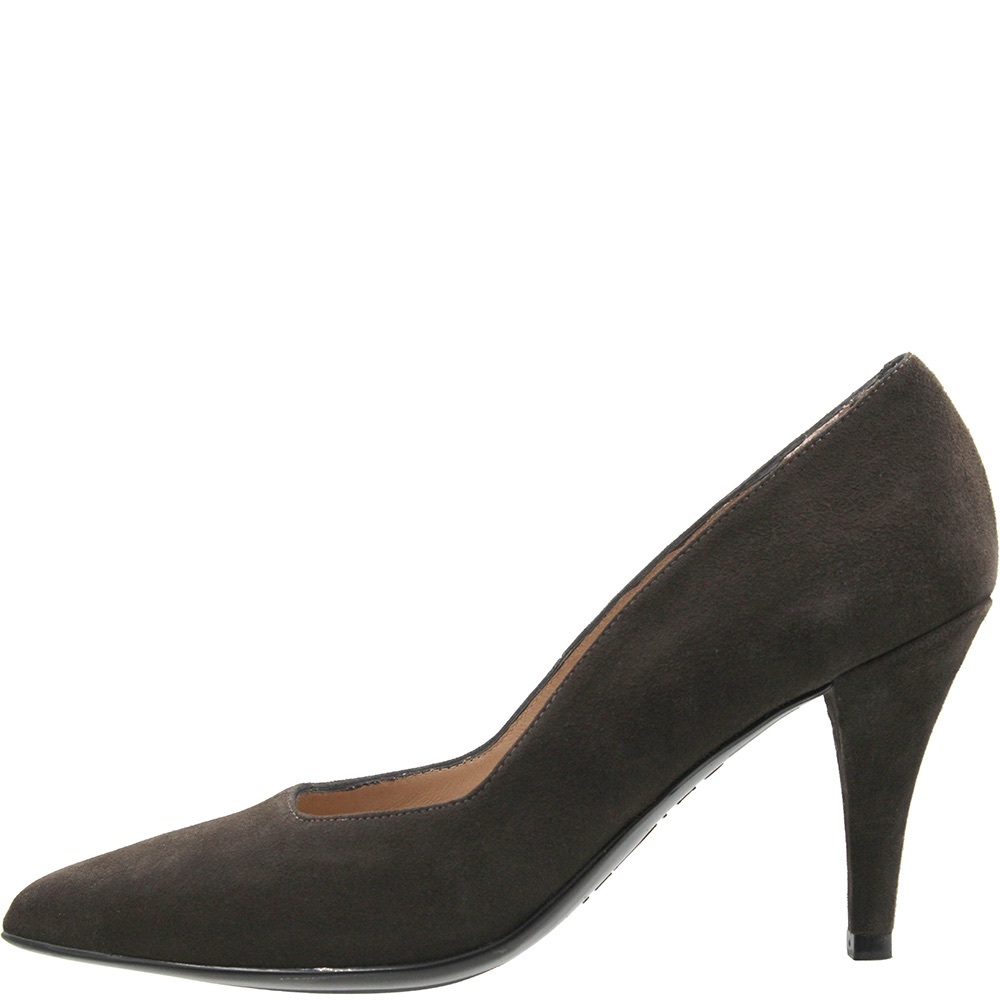 Roberto Festa Milano Italian Dark Brown Suede Pointed Pump Heels Size 36.5/6